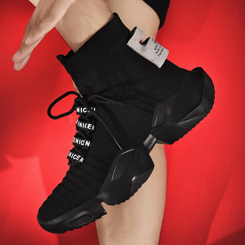 Luxury Lifestyle Way - Plus Size Hightop High-soled Men Sport