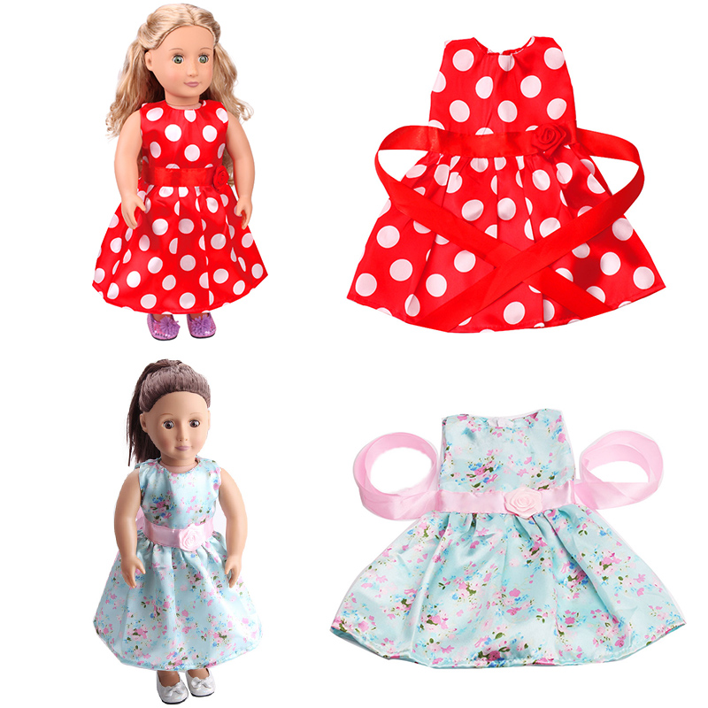 Luxury Lifestyle Dress - 18 inch doll girl rose belt