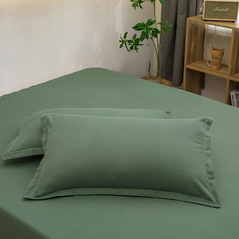 Silk Pillowcase Set - 2pcs Pillowcase Decorative Cushion Cover Envelope