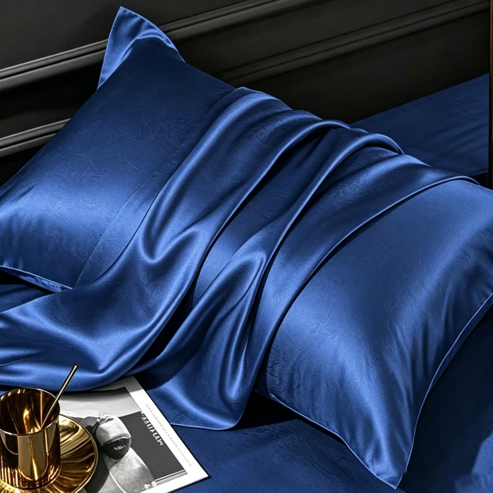 2-piece Set Solid Color Imitat - đánh giá và giá Silk Pillowcase Set