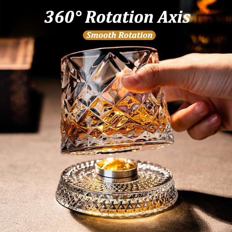 280ml Rotate Whiskey Glasses w - đánh giá và giá Crystal Wine Glass