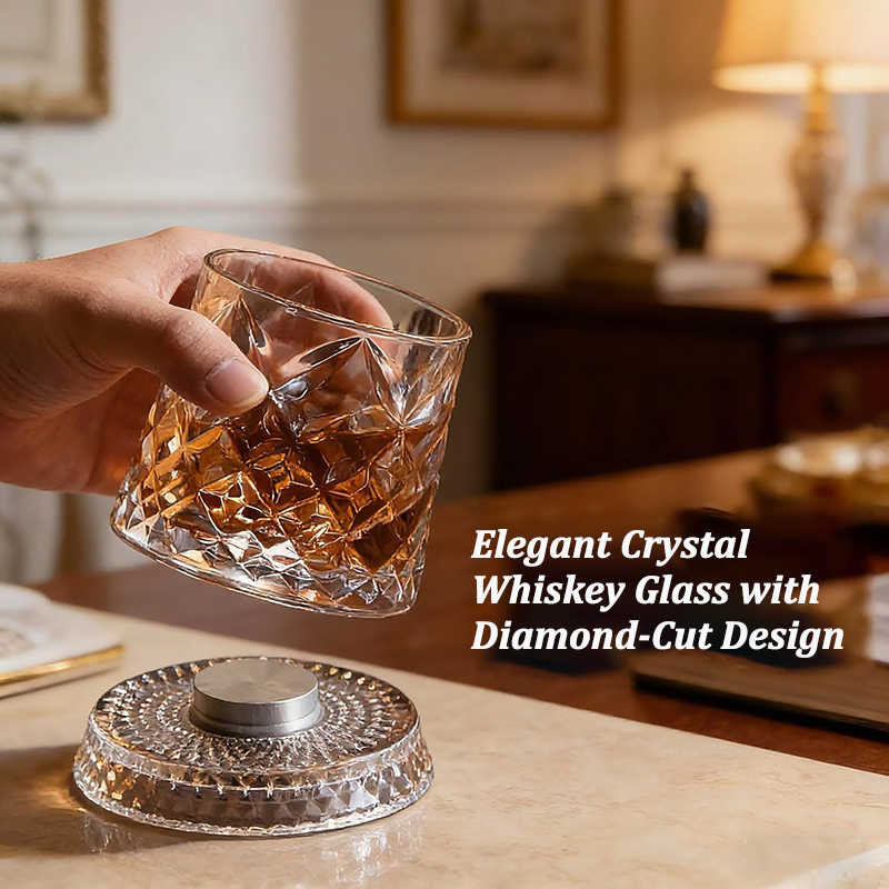 280ml Rotate Whiskey Glasses w - đánh giá và giá Crystal Wine Glass