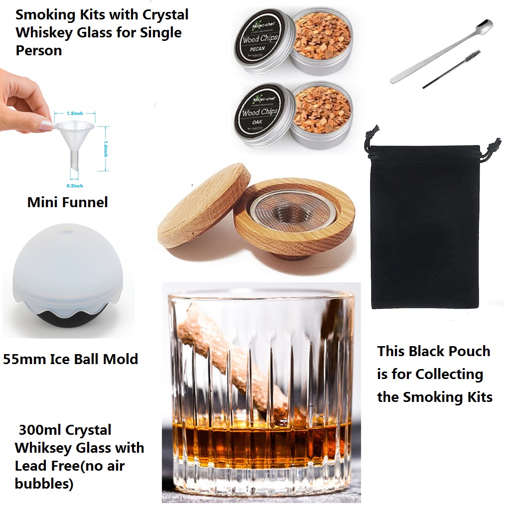 Whiskey Glass with Smoking Kit - đánh giá và giá Crystal Wine Glass