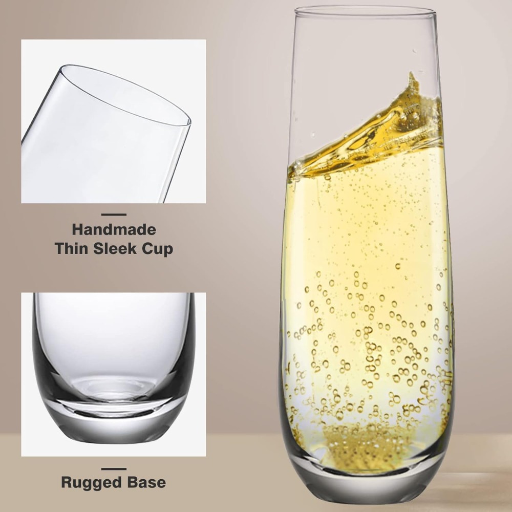 Hand Blown Crystal Champagne F - đánh giá và giá Crystal Wine Glass